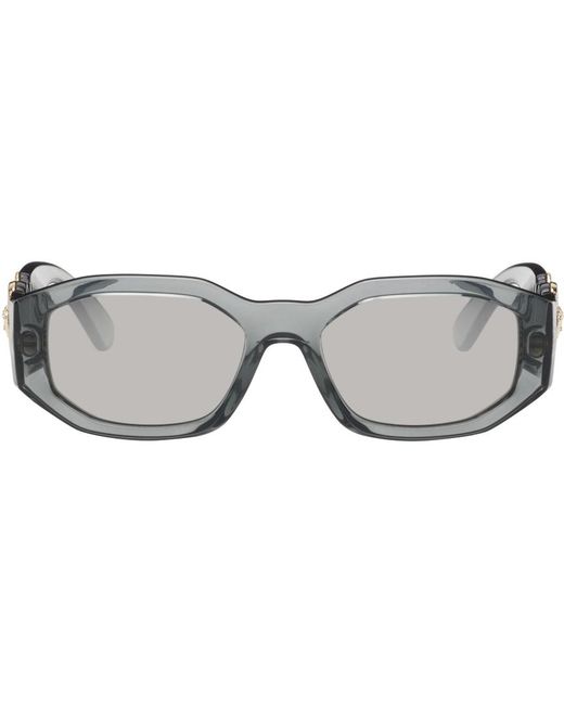 Versace Black Gray Medusa biggie Sunglasses