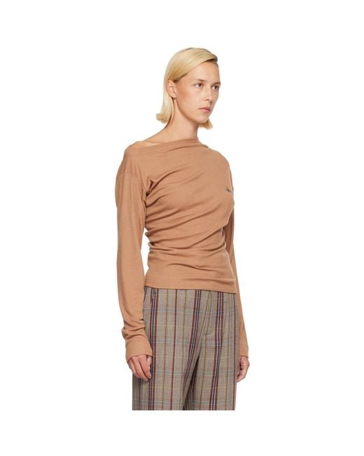 Vivienne Westwood Brown Long Sleeve Hebo T-Shirt