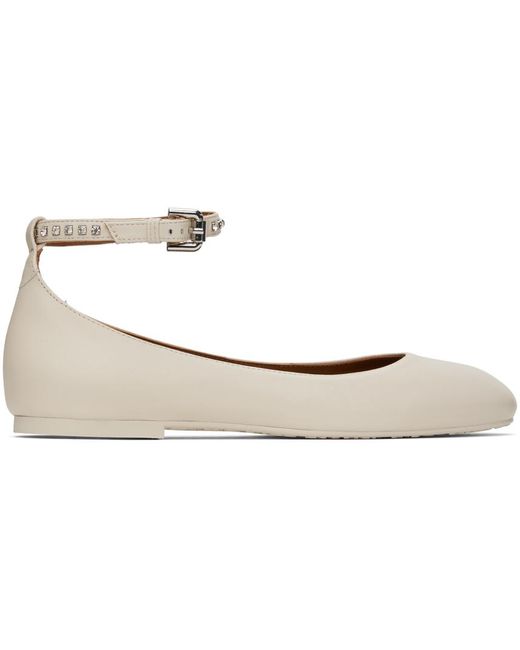 See By Chloé Black Beige Lynette Ballerina Flats