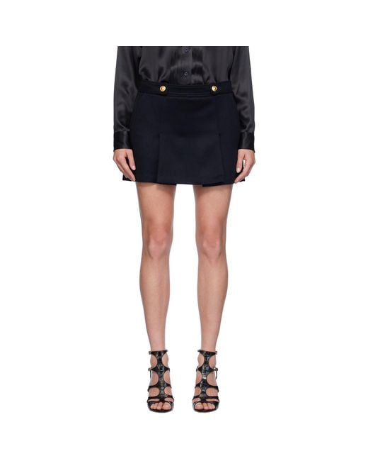 Tom Ford Black Wool & Cashmere Lined Miniskirt