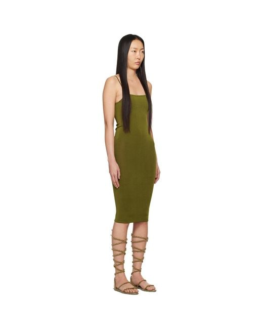 Isa Boulder Black Ssense Exclusive Khaki Jigsaw Midi Dress