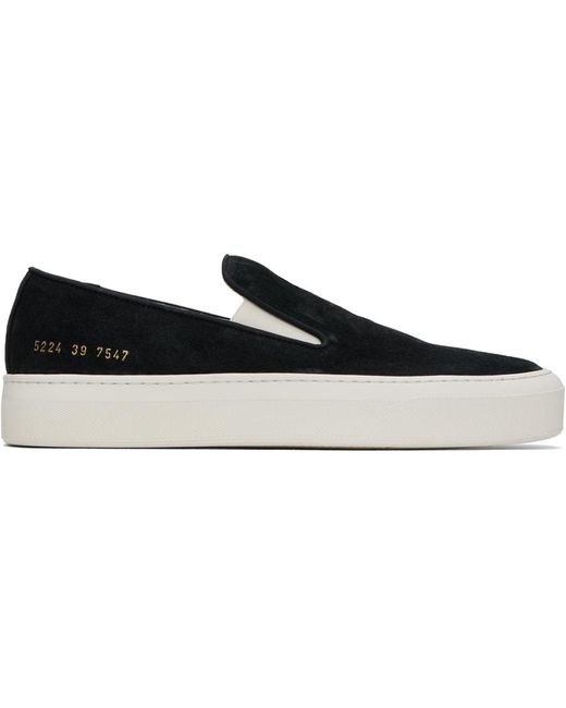 Common Projects Black Slip On Suede Sneakers for men