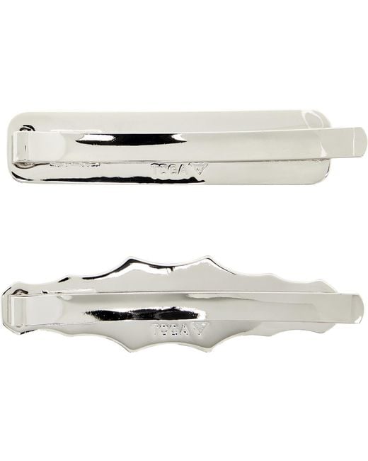 Toga White Metal Hair Pin Set