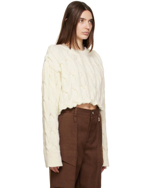 Halfboy Natural Off- Cropped Sweater