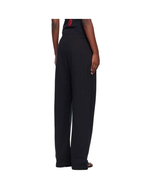 MARINE SERRE Black Moon Logo Fleece Sweatpants