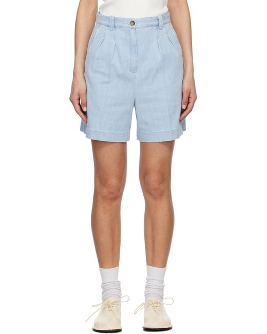 A.P.C. Blue Nola Denim Shorts