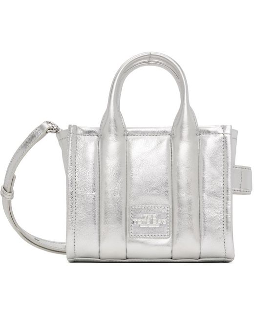 Marc Jacobs White 'the Shiny Crinkle Leather Mini Tote Bag' Tote