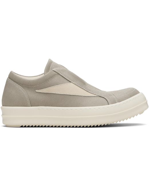 Rick Owens Black Taupe Concordians Laceless Vintage Sneaks Sneakers