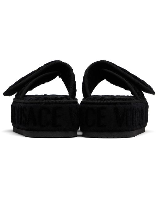 Versace Black Allover' Slippers