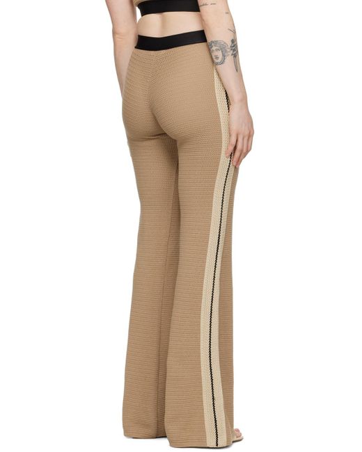 Pantalon de survêtement taupe à garnitures à rayures Palm Angels en coloris Natural