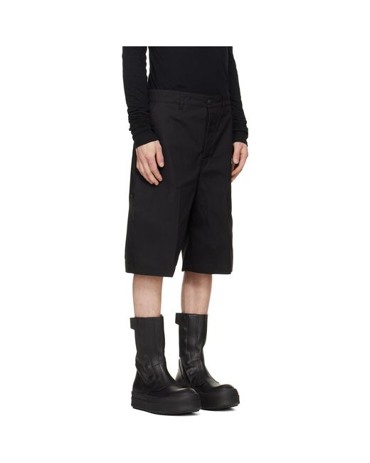 Rick Owens Black Tower Work Shorts for men