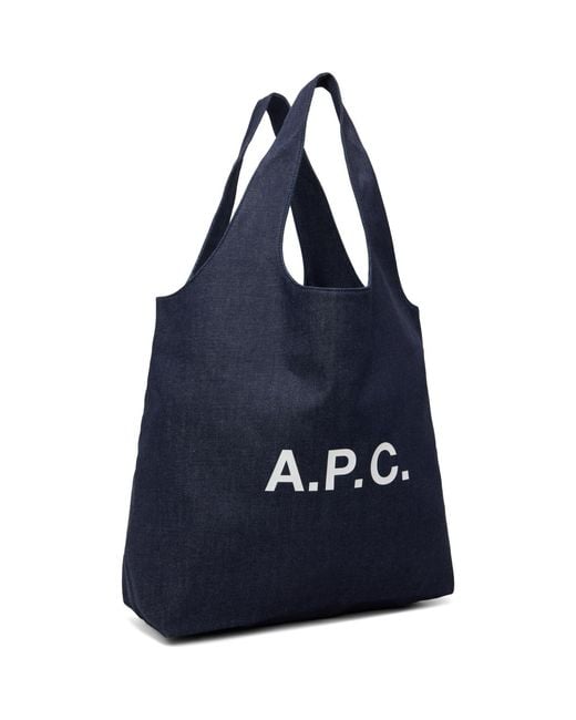A.P.C. Blue Ninon Denim Tote