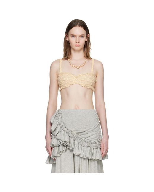 Dries Van Noten Multicolor Polka Dot Mesh Bralette