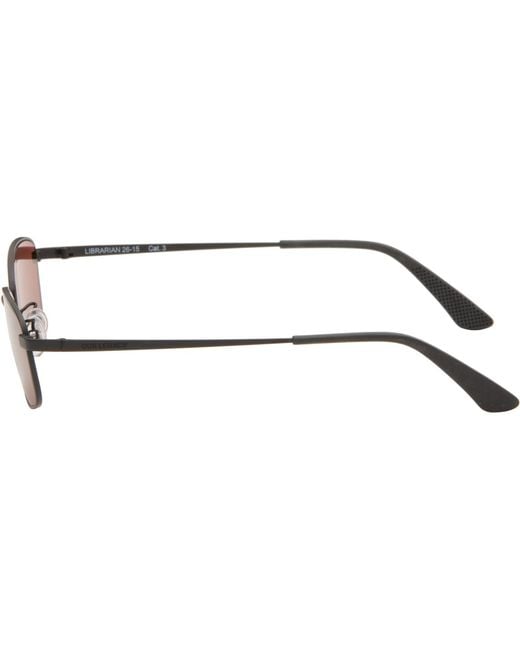 Our Legacy Brown Rectangular 'Librarian' Sunglasses for men