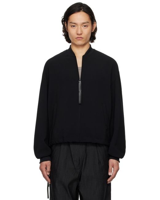 N. Hoolywood Black Blouson Bomber Jacket for men