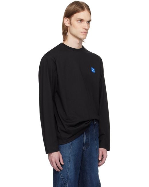 【関税込み】ADER error ブラック Sig; TRS Tag 01 長袖Tシャツ ADER error: ブラック Sig; TRS Tag 01 長袖Tシャツ | SSENSE 日本
