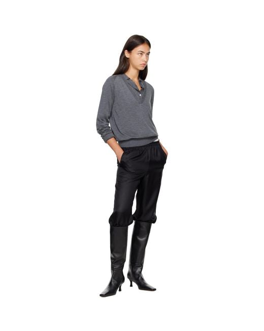 Proenza Schouler Black Trap Tall Boots