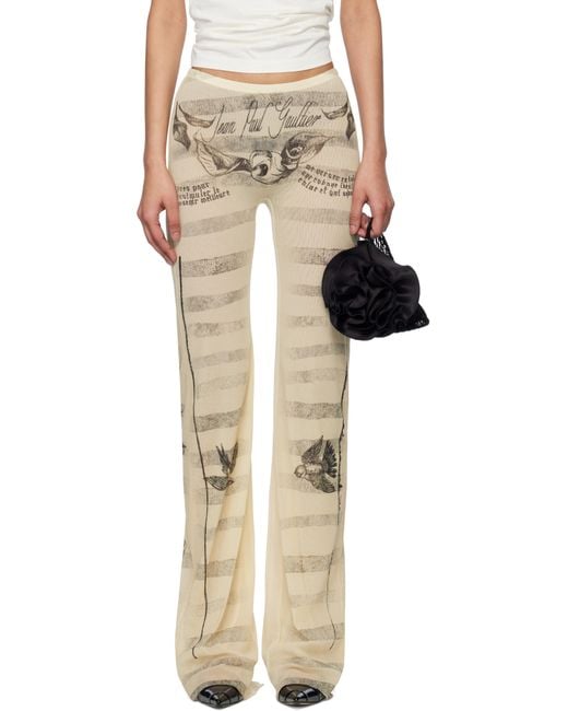 Jean Paul Gaultier Natural 'The Tattoo Marinière' Lounge Pants