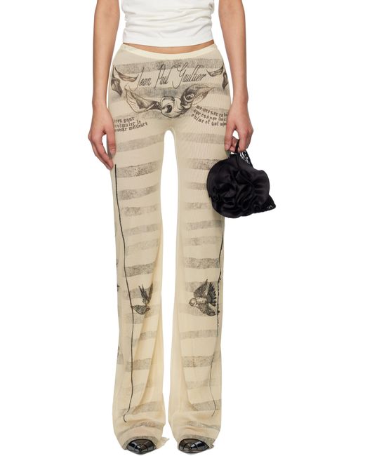 Jean Paul Gaultier ベージュ 'The Tattoo Marinière' ラウンジパンツ Natural