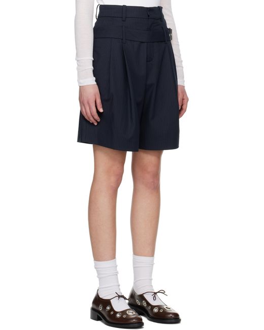 Charles Jeffrey ネイビー Belted Edinburgh ショートパンツ Blue