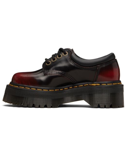 Dr. Martens Black Burgundy 8053 Quad Platform Derbys