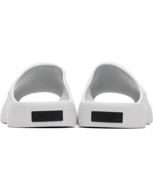 Fear Of God White Essentials Los Feliz Slides for men