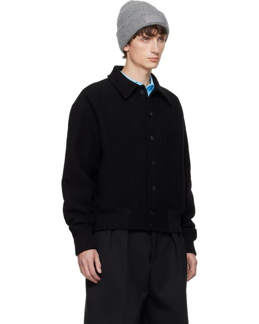 Jacquemus Black La Croisière 'The Feltro' Bomber Jacket for men