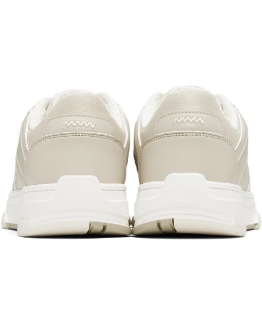 HUGO Black Faux-Leather & Logo-Woven Sneakers for men