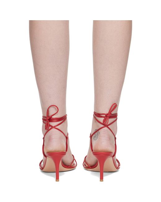 Gianvito Rossi Pink Strappy Nappa Heeled Sandals
