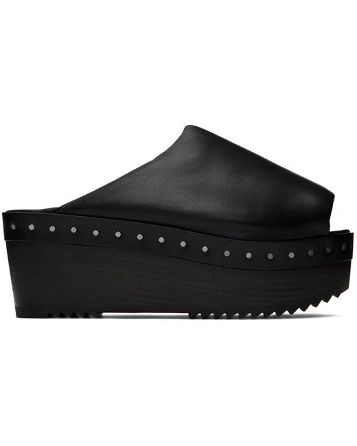 Rick Owens Black Studded Platform Sandals Lyst