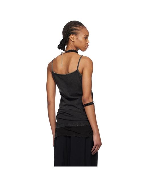we11done Black Layered Sleeveless Tank Top