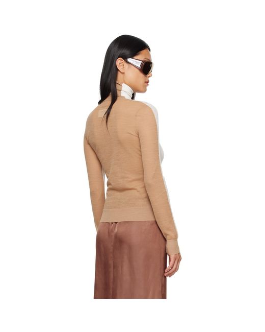 MM6 by Maison Margiela White Front Back Pullover Turtleneck