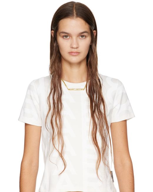 Marc Jacobs Metallic Gold 'the Monogram Chain' Necklace