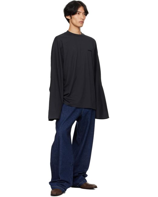 Vetements Blue Logo Cut-Up Longsleeve T-Shirt for men