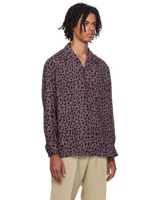 Wacko Maria Leopard Shirt in Purple for Men | Lyst UK