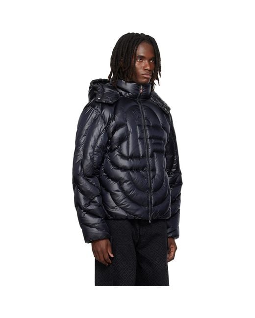 Casablanca Black Quilted Down Puffer Jacket for men