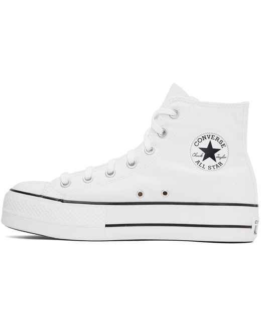 Converse Black White Chuck Taylor All Star Platform Sneakers for men