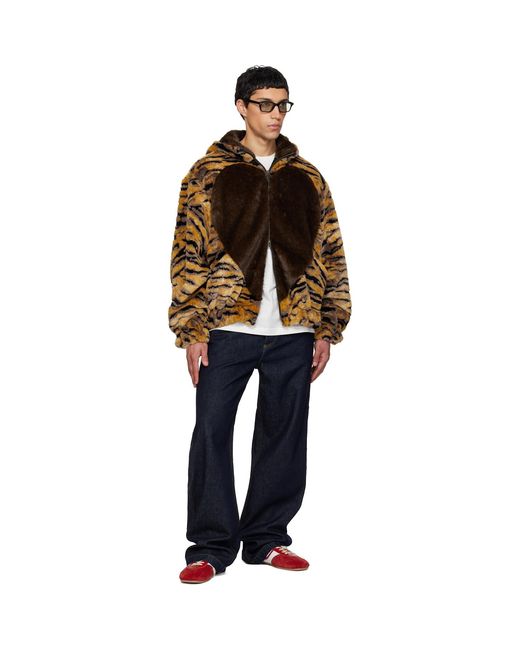 KENZO Multicolor Paris Tiger' Faux-Fur Jacket for men