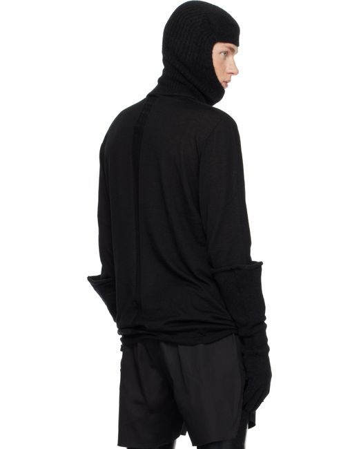 Rick Owens Black Porterville Oversized Turtleneck for men