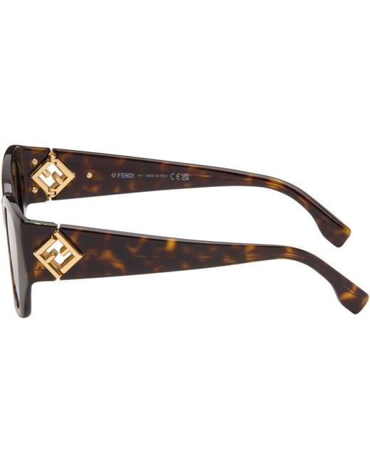 Fendi Brown Ff Diamonds Sunglasses