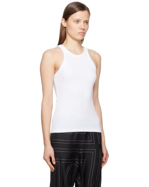Totême  White Curved Rib Tank Top