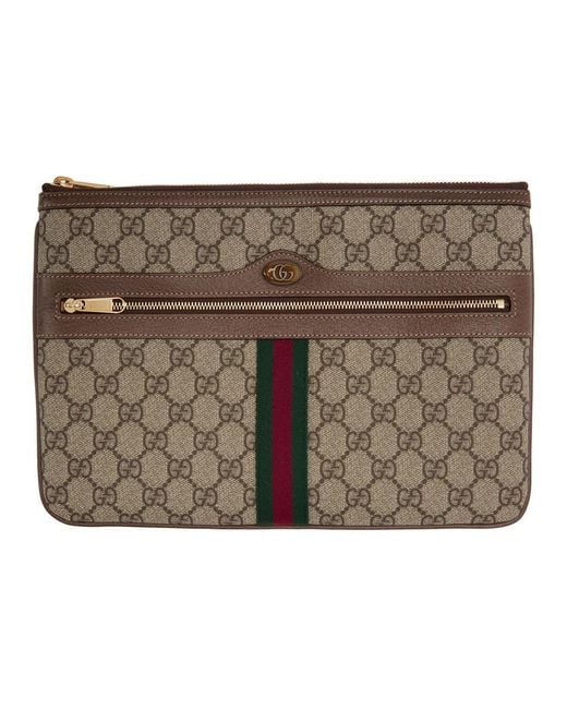 ophidia large gg supreme pouch clutch bag