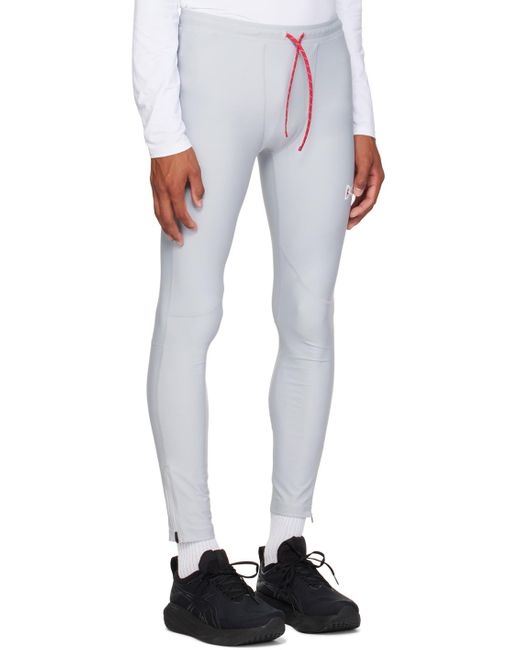 District Vision White Drawstring leggings for men