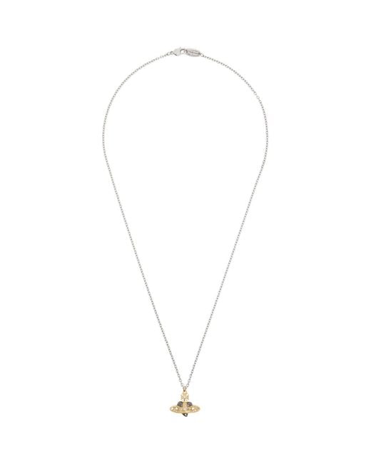 Vivienne Westwood Metallic Diamante Heart Pendant Necklace for men