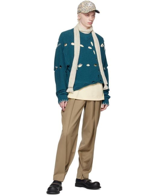 Adererror White Off- Fluic Scarf for men