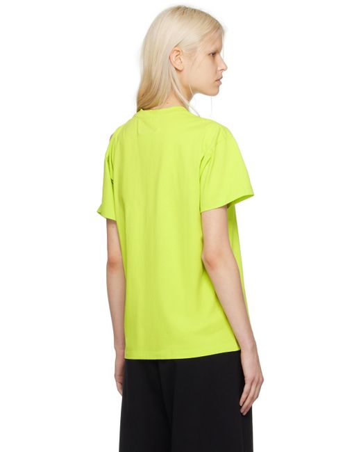 T-shirt vert à épingle de sureté MM6 by Maison Martin Margiela en coloris Yellow
