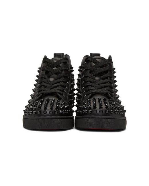 Louis Spikes Sneakers in Black - Christian Louboutin