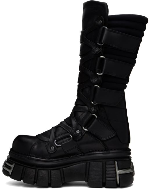 Vetements Black New Rock Edition Tower Boots for men