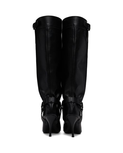 August Barron Black Unzipped Tall Boots