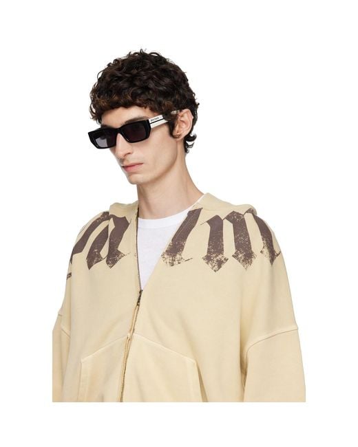 Palm Angels Gray Moss Sunglasses for men